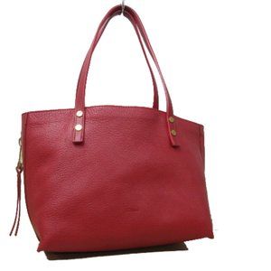 CHLOE DILAN RED MAROON LEATHER TOTE BAG